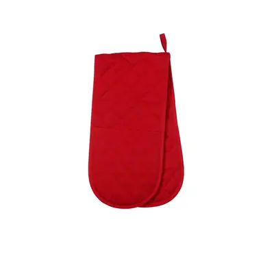 Dexam Double Oven Gloves Love Colour 100% Cotton Scarlet Red