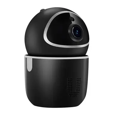 TENVIS 1080P Intelligente Sicherheitskamera mit 360°-Abdeckung mit bidirektionaler Audio-Bewegungserkennung Nachtsicht ABS Metall schwarz T3801D