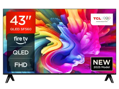 TCL 43SF560 - 43 Zoll Full HD Smart QLED Direct LED TV mit Fire TV & HDR, Metallic-Design, Rahmenlos