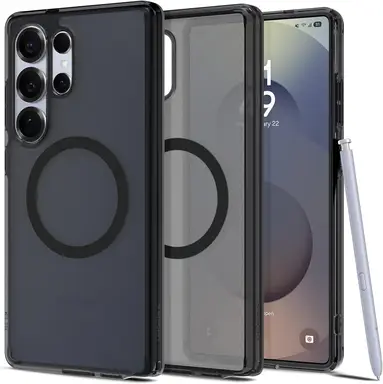 Spigen Ultra Hybrid MagFit Hülle für Samsung Galaxy S25 Ultra, kompatibel mit MagSafe-Zubehör - Frost Black