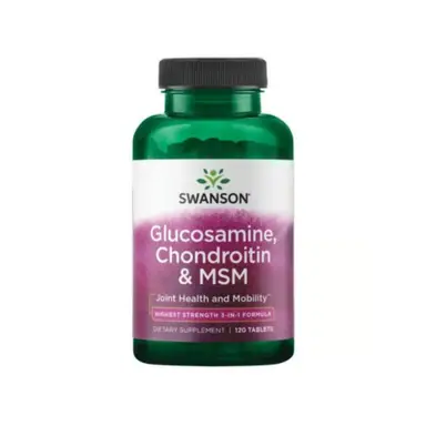 Swanson Glucosamine + Chondroitin + MSM Joint Health Tablets - 120 Tablets