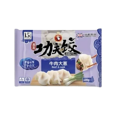 KUNGFU Beef & Leek Dumplings 400g