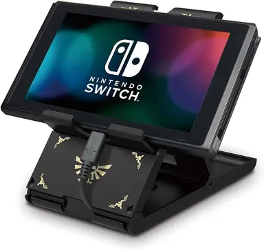 Hori The Legend of Zelda Support pliable Playstand pour console Nintendo Switch - Angle ajustable - Noir