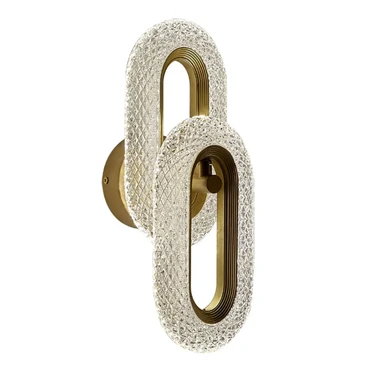 Homary Ovated Brass Wall Sconce Art Deco LED Wall Lighting 2-Light Ring Wall Lamp