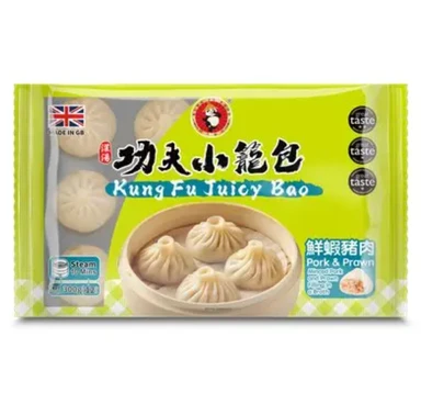 Gongfu dumplings met bouillon - verse garnalen en varkensvlees 300g