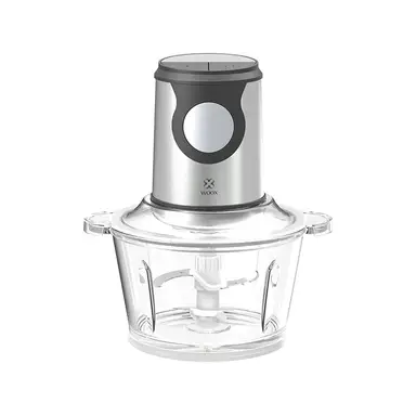 WOOX 1,5 Liter Fleischwolf, elektrischer Zerkleinerer, Glas + Edelstahlklingen und Fleischwolf, Zerkleinerer für Fleisch, Babynahrung, Obst, Gemüse