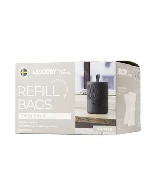 ABSODRY Moisture Absorber Refill Pack – Series 6 Crystals， 2 Pack – White