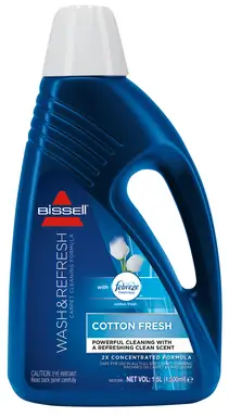 Bissell Wash & Refresh Febreze Cotton Fresh Carpet Cleaner Solution, Upholstery Shampoo for Use with All Leading Upright Carpet Cleaners, 1.5L, 1079E