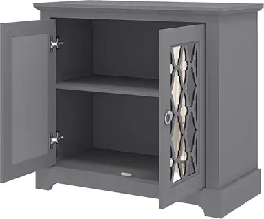 Galano Novara 2 Door Sideboard – Modern Storage Cabinet with Adjustable Shelves, Freestanding Console for Living Room, Hallway & Kitchen – Cool Grey
