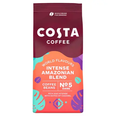 Costa Intensely Dark Amazonian Blend Coffee Beans 200g