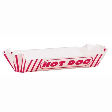 Unique Party Paper Hot Dog Trays, 8 Pack