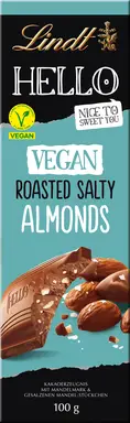 Lindt Hello vegane Tafel mit gerösteten und gesalzenen Mandeln, 100 g