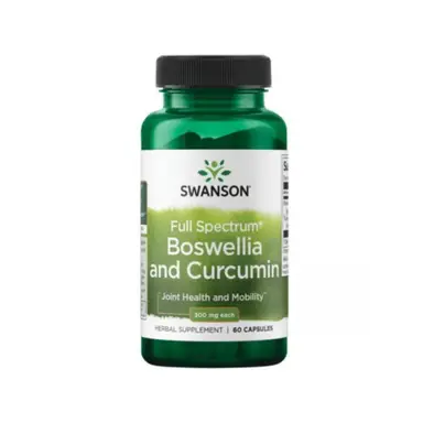 Swanson Full Spectrum Boswellia + Curcumin Joint Inflammation Capsules - 60 Capsules