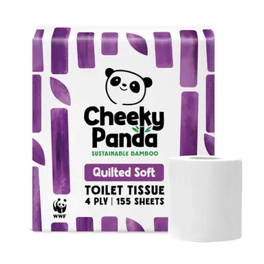 The Cheeky Panda Quilted Soft Sustainable Bamboo Toilet Tissue 9Rolls