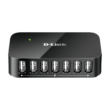 D-Link DUB-H7 USB 2.0 Hub Typ-B 480 Mbit/s Schwarz