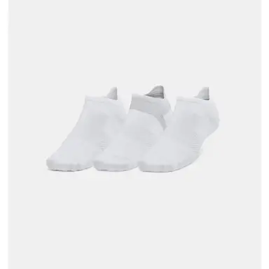 Under Armour ArmourDry Run Lite Unisex 3-Pack No Show Tab Socks - White