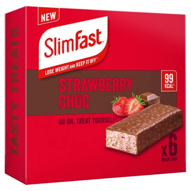 Slimfast Snack Daily Wellness Support Bars Strawberry Chocolate Flavour - 6 x 25g