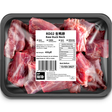 XF Raw Duck Neck 400g