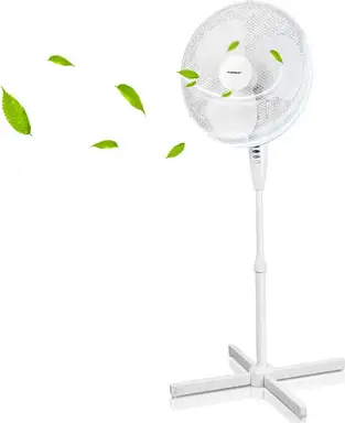 Aigostar Daisy - mechanische staande ventilator op driepoot - 40 W - wit