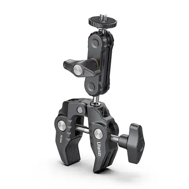 ULANZI R094 Super Pince Crabe avec Double Rotule 360°, Bras Magique avec Filetage 1/4"-20 et 3/8"-16, Support pour Caméras, Éclairages Vidéo LED et Systèmes de Stabilisation (Ronin-M/MX, MOVI)