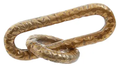 Fifty Five South Sculpture Prato Chain Hammered Gold