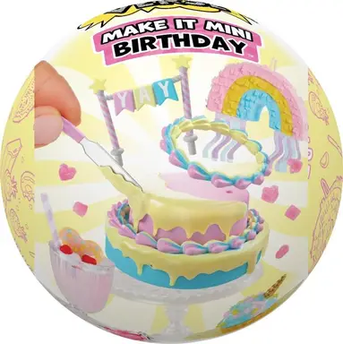 MGA's Miniverse Make It Mini Birthday - Mini-Sammlerstücke, Geheimnisvolle Blindverpackung, Basteln mit Harz, Nachbildungen, Neuheit, Partygeschenke, Pinata, für Sammler & Kinder ab 8, Nicht ESSBAR