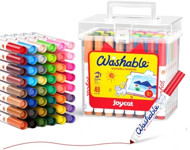 JOYCAT 24 feutres lavables pour enfants avec étui