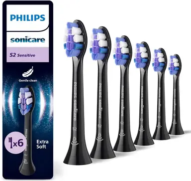 Philips Sonicare opzetborstels HX6056/88 zwart