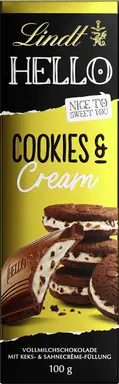 Lindt HELLO Tafel Cookies & Cream, 100g