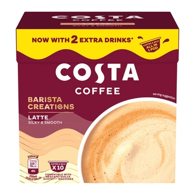 Costa Nescafé Dolce Gusto Compatible One Pod Latte 10 x 16g