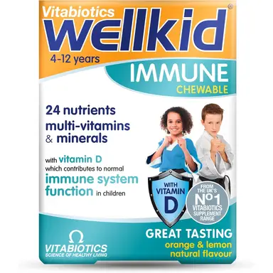 Vitabiotics Wellkid Immune Chewable Tablets - 30 Tablets