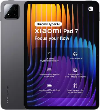 Xiaomi Pad 7 mit Tastatur, Grau, 8 GB RAM, 128 GB ROM, 3,2K 144Hz-Display, Snapdragon 7+ Gen 3, 8850 mAh Akku, 45 W TurboCharge, HyperAI, Quad-Speaker, nahtloses Desktop-ähnliches Erlebnis