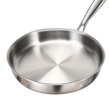 PURECOOK 304 Dreischicht Edelstahl Bratpfannen Serie – 1 Stück 28cm 304 Dreischicht Edelstahl Bratpfanne (ohne Deckel, gerollter Rand)