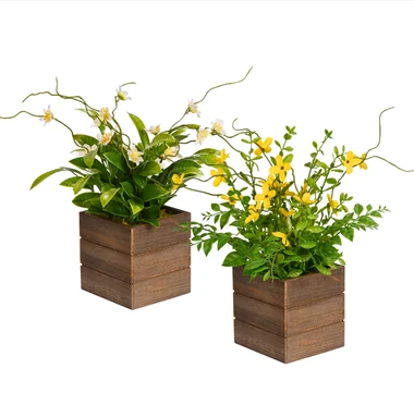 Colospec Lot de 2 mini plantes à fleurs artificielles
