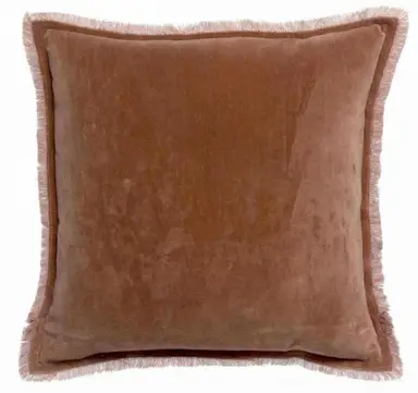 Coussin Uni Fara Bois de Rose 45 x 45
