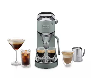 De'longhi Dedica Duo, Pump Espresso Machine with Cold Brew & Advanced Milk Steam Wand, Green - EC890.G