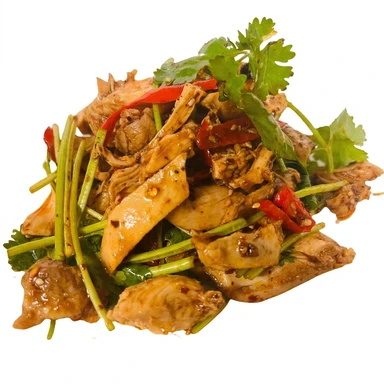 Laweiju Poulet effiloché à la main avec sauce au sésame