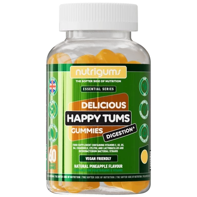 Nutrigums Happy Tums Digestion Daily Wellness Support Gummies - 60 Gummies