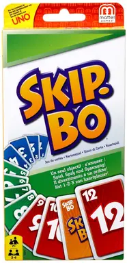 Mattel Games 52370 - Skip-Bo Card Game and Family Game Suitable for 2 - 6 Players, Game from 7 Years