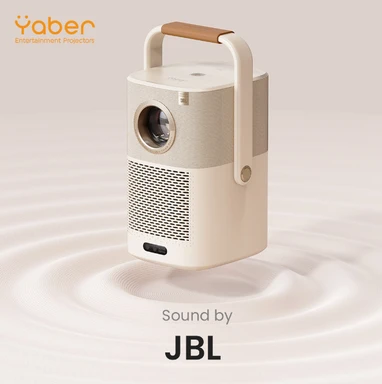 Yaber T2 Projecteur Portable Extérieur Full HD Natif 1080p avec Son JBL, WiFi 6, Bluetooth et Batterie Intégrée