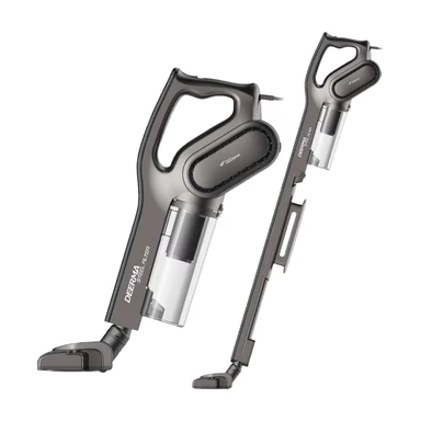 Deerma DX700S, Bedrade 3-in-1 Handstofzuiger, 600 W Zuigkracht, 15 kPa, 2,2 kg Lichtgewicht Behuizing, 180° Flexibel Draaibaar Vloerborstel, HEPA Hoogrendement Filtratie, Zakloos & Zichtbaar Stofreservoir, Beperkt Tijdsoffer