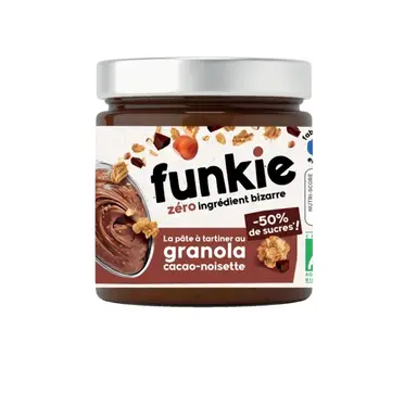 FUNKIE Pâte à tartiner biologique granola cacao-noisette - 200 g
