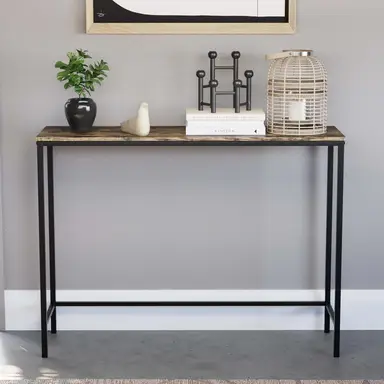 Vida Designs Console Table Brooklyn Rustic Brown/Black