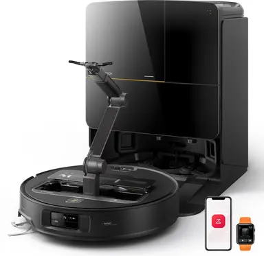 Roborock Saros Z70 Zwart, OmniGrip-arm, AI-aangedreven, 22.000 Pa zuigkracht, 3,14 inch Ultradun