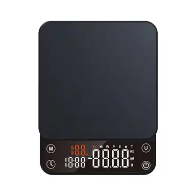 Unique Smart Coffee Scale, 4 Brew Modes, LED Real-Time Display (Timer, Ratio, Volume), Auto-Tare, Rechargeable