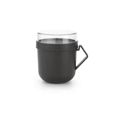 Brabantia Make & Take Soup Mug, 0.6L - Dark Grey