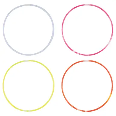 Unique Party Glow Bracelets, Assorted, 20cm, 4 Pack