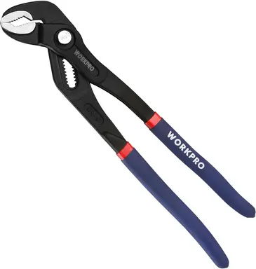 WORKPRO Professional Water Pump Pliers 305 mm, Pipe Wrench Made of Cr-V Steel, Adjustable Quick Release with Groove Sliding Joint Max. Opening: 50 mm