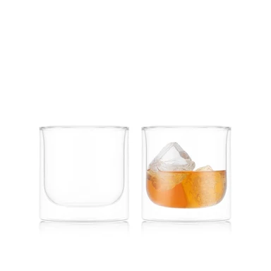 BODUM SKÅL Double Wall Glasses - 2pcs 280ml - Whiskey Tumbler