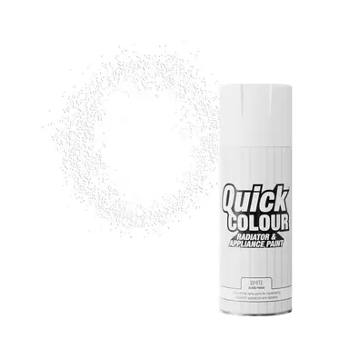 QUICK COLOUR RADIATOR SPRAY PAINT WHITE 400ML